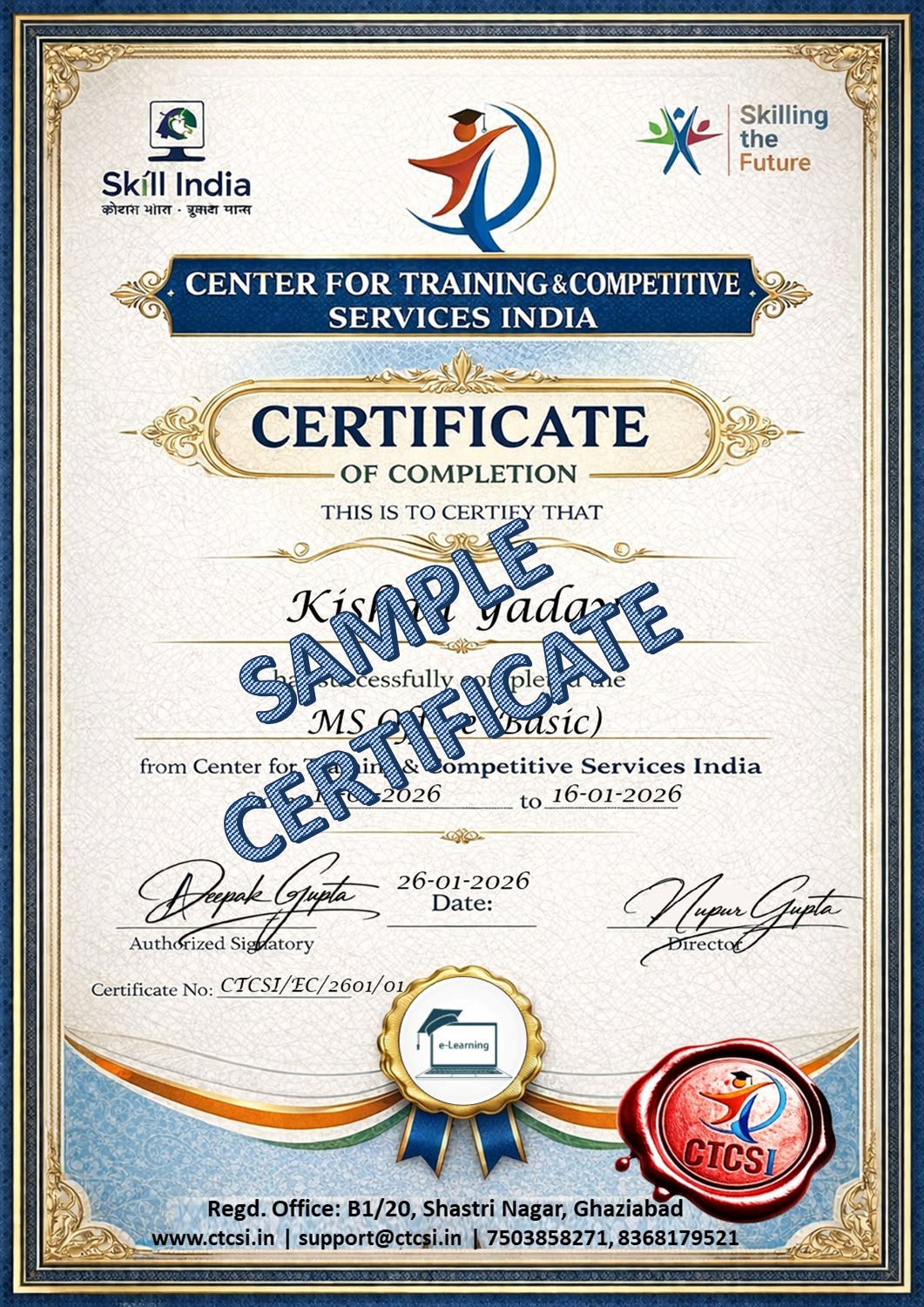 Certificate Sample
